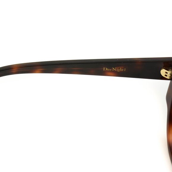 DIOR "Night 1": Tortoise Brown Logo Sunglasses mw - Picture 10 of 12